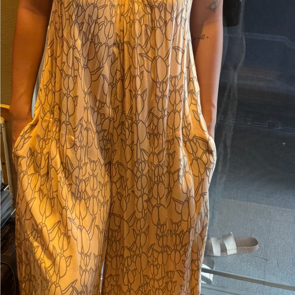 Manaola Mustard Patterned Jumpsuit - Picture 4 of 5
